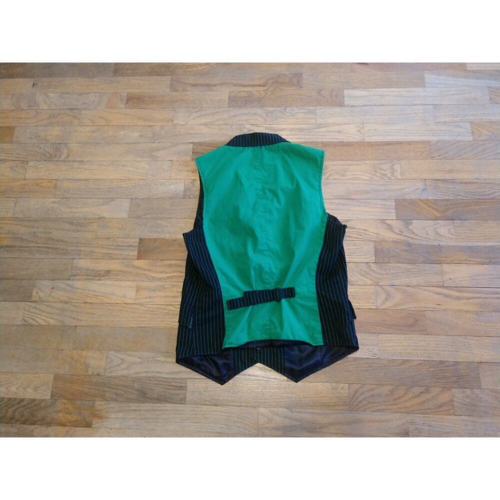 TRIPP NYC Vest Dang Goodman Corset Goth Punk Steampunk Small Black Green - Picture 2 of 9